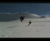 Skiseil ved eldrevann